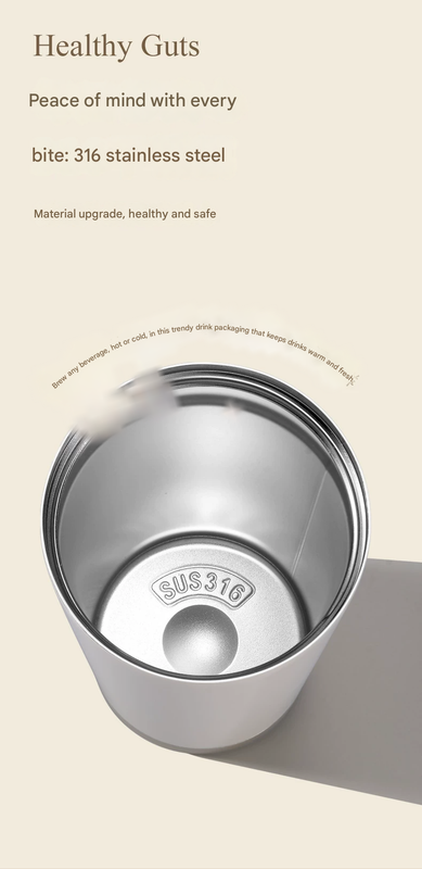 Black 316 Stainless Steel Insulated Coffee Tumbler 500ml with Dual-Use Lid view 9