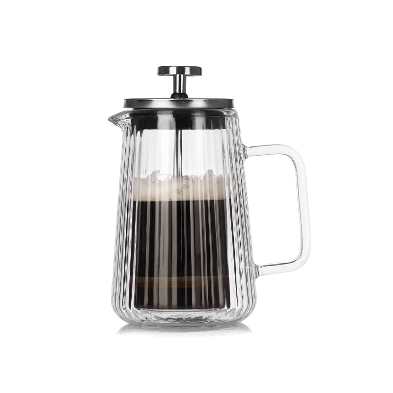 350ML Double Wall Glass French Press Coffee Maker - Borosilicate Glass Coffee
