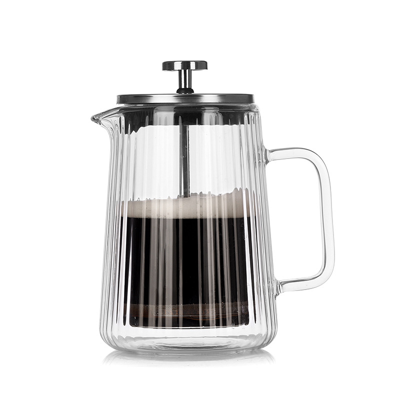 650ML Double Wall Glass French Press Coffee Maker - Borosilicate Glass Coffee