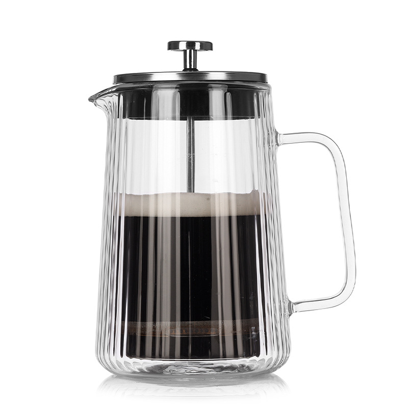1000ML Double Wall Glass French Press Coffee Maker - Borosilicate Glass Coffee
