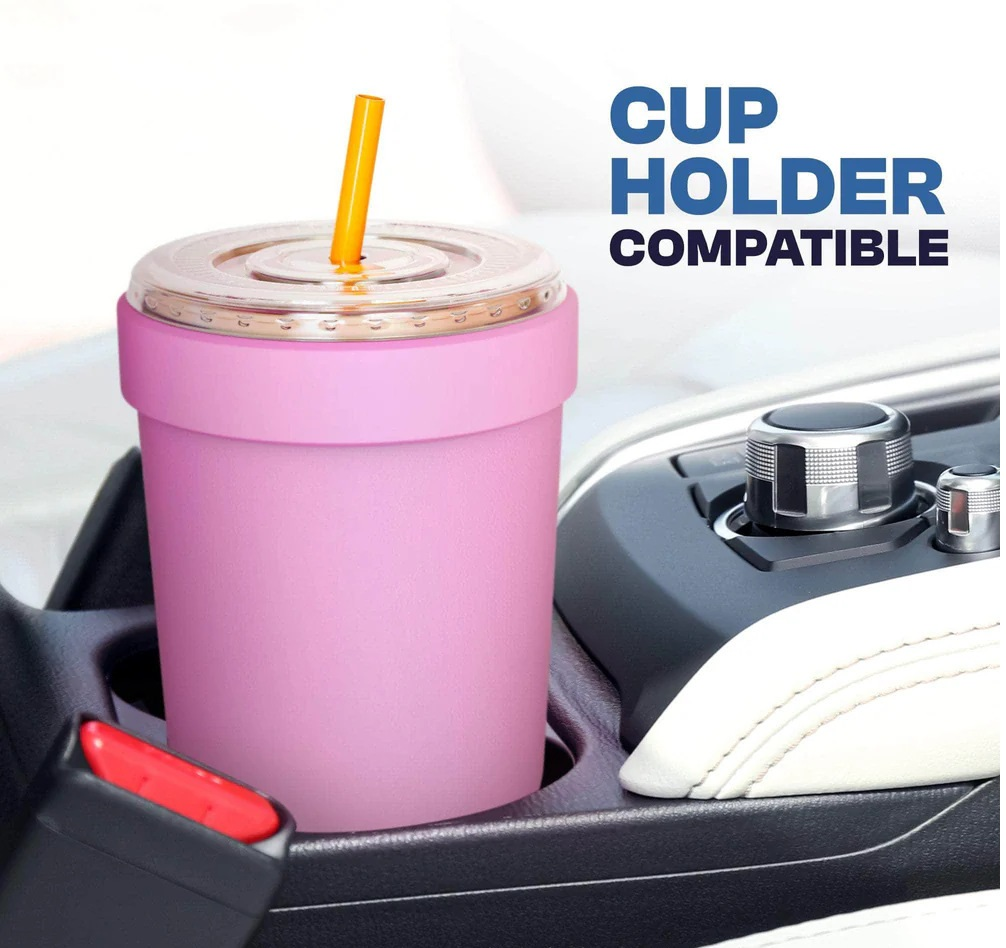 2-piece Grey and Blue 30oz Stainless Steel Tumbler with Universal Cup view 4