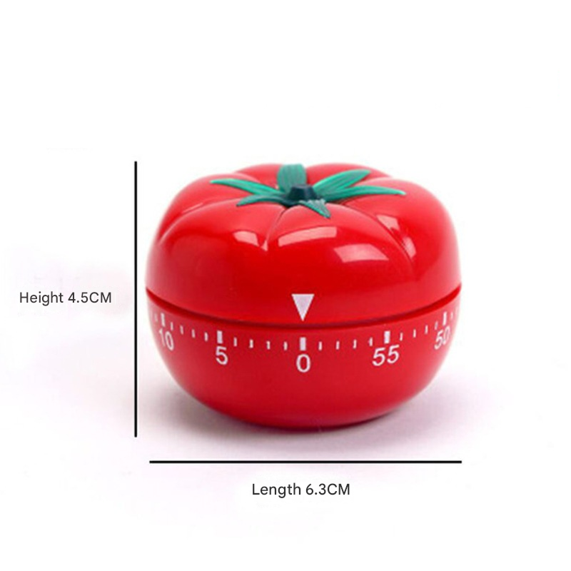 Small Size Tomato-shaped alarm Kitchen Timer - 60 Minute Mechanical Countdown