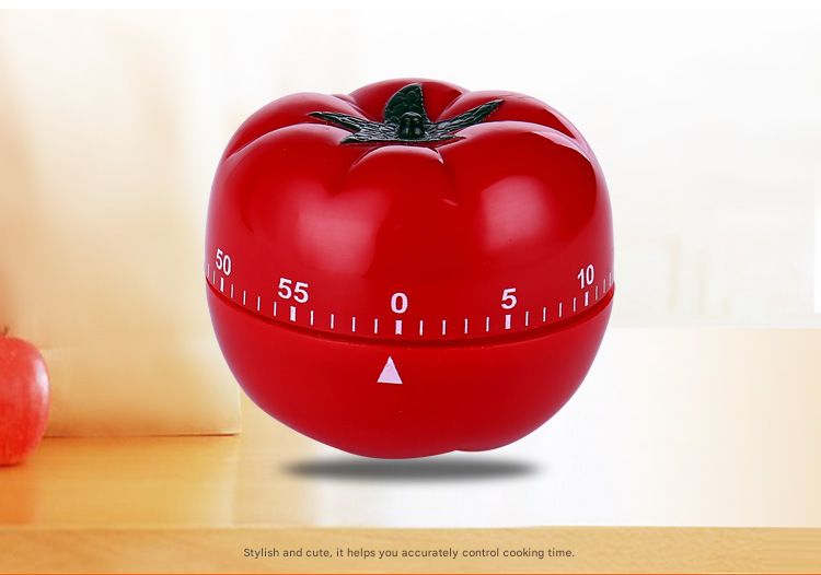 Small Size Tomato-shaped alarm Kitchen Timer - 60 Minute Mechanical Countdown view 2