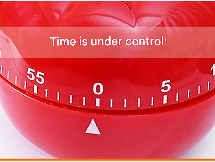 Small Size Tomato-shaped alarm Kitchen Timer - 60 Minute Mechanical Countdown view 5