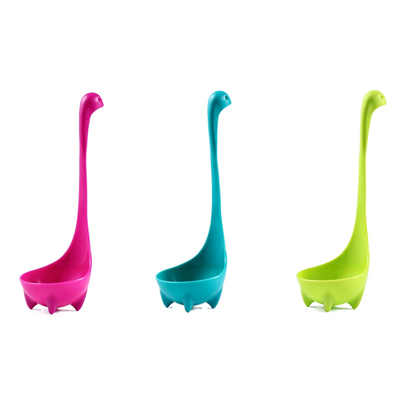3-piece Blue and Red and Green Nessie Ladle Loch Ness Monster Soup Spoon Cute