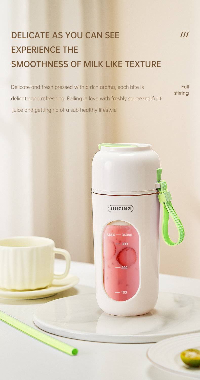 Purple Portable Wireless Juicer Blender Cup - 350ml USB Rechargeable Personal view 5