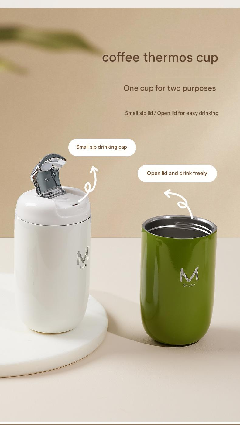 Black Premium 316 Stainless Steel Coffee Tumbler - 350ml Vacuum Insulated view 2
