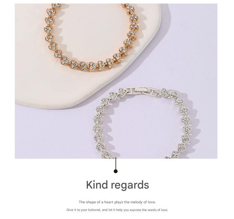 4-piece Aureate and Silvery and Rose Gold and Dark silver Luxury Crystal Heart view 6