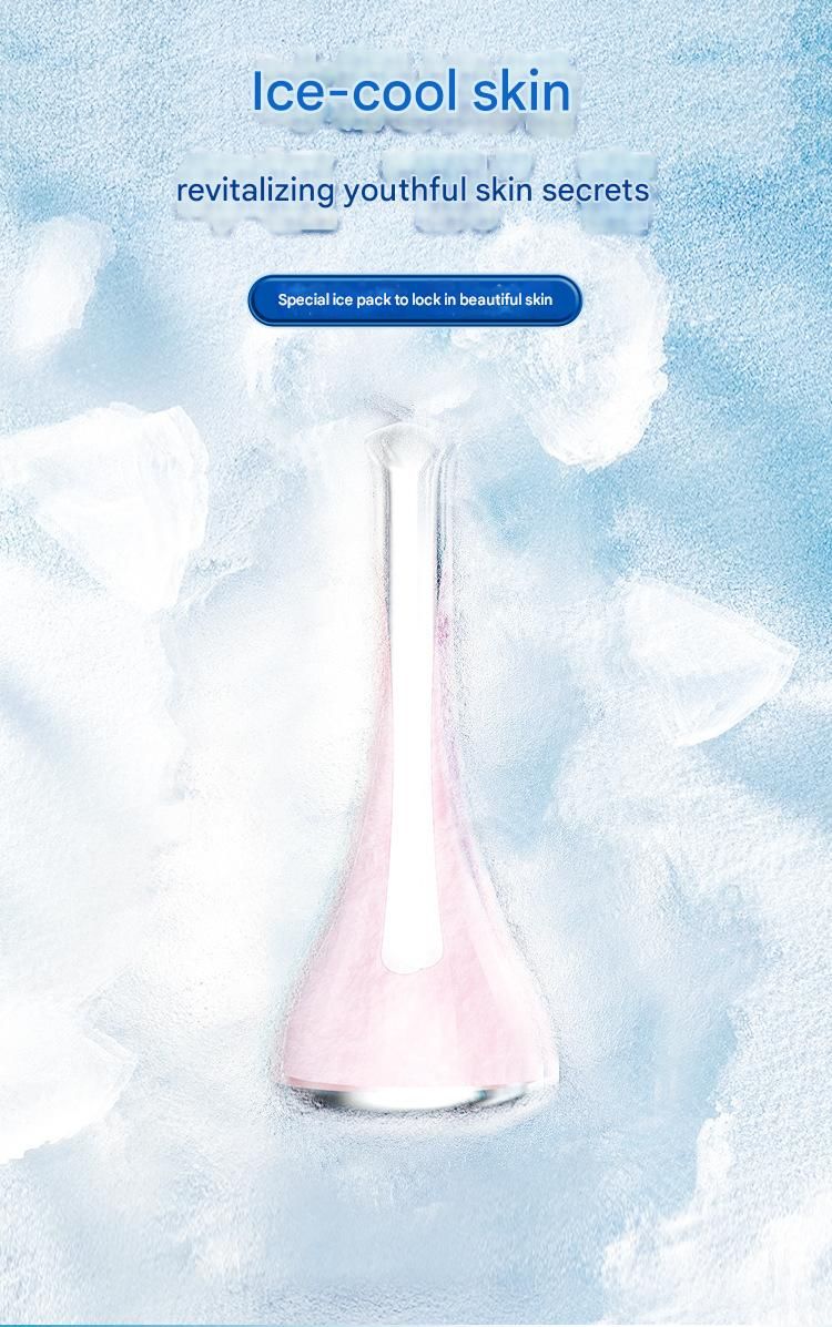 White Flat-Surface Ice Cold Therapy Facial Tool - Mini Ice Hammer Cryo Stick view 5