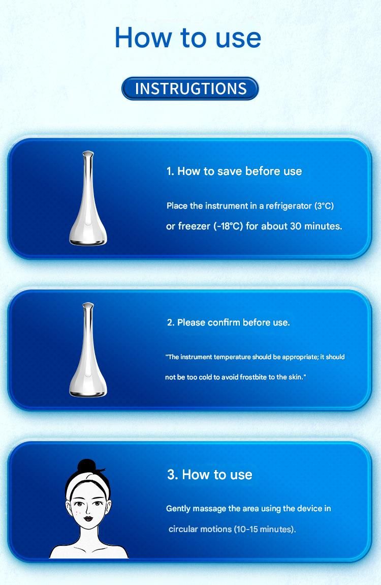 Pink Flat-Surface Ice Cold Therapy Facial Tool - Mini Ice Hammer Cryo Stick view 10