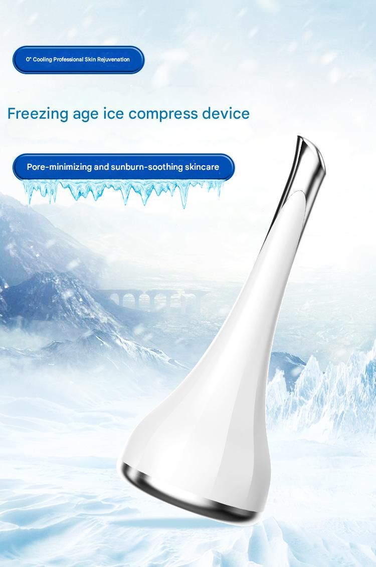 2-piece White and Pink Flat-Surface Ice Cold Therapy Facial Tool - Mini Ice view 2