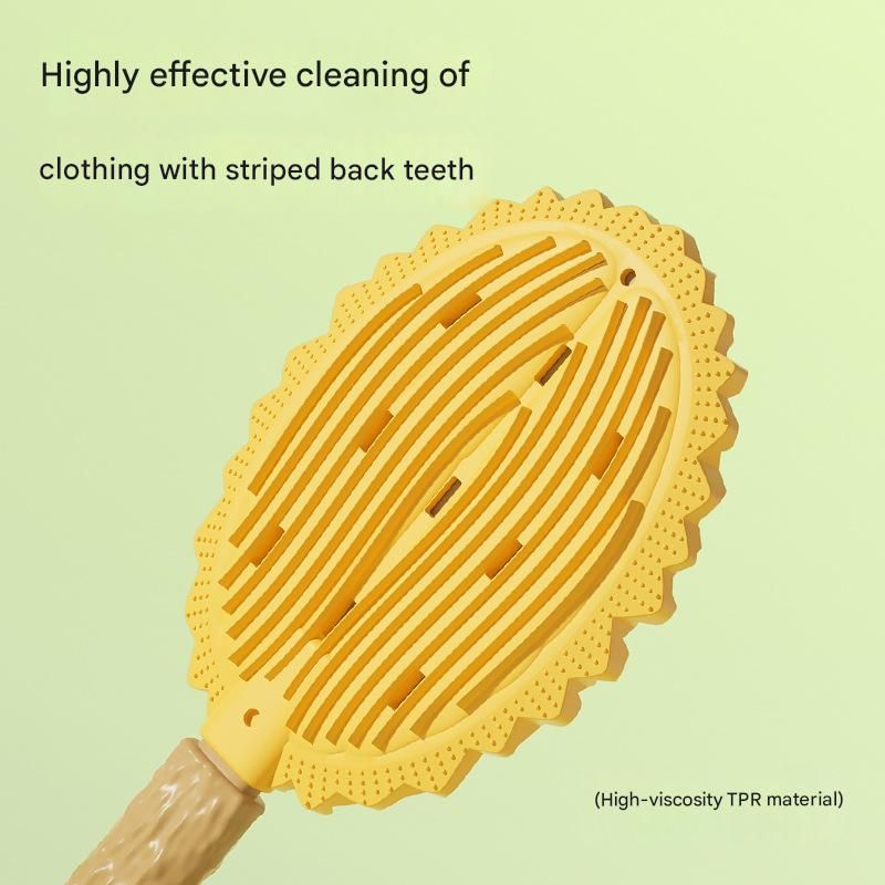 2-piece yellow Pet Durian Massage Grooming Brush - TPR Double-Sided Deshedding view 4