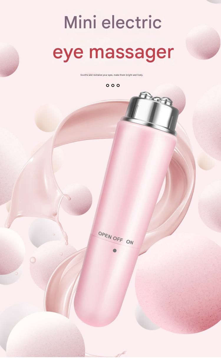 Pink Electric Eye Massager Pen - Vibration Massage Wand for Eye Area view 2