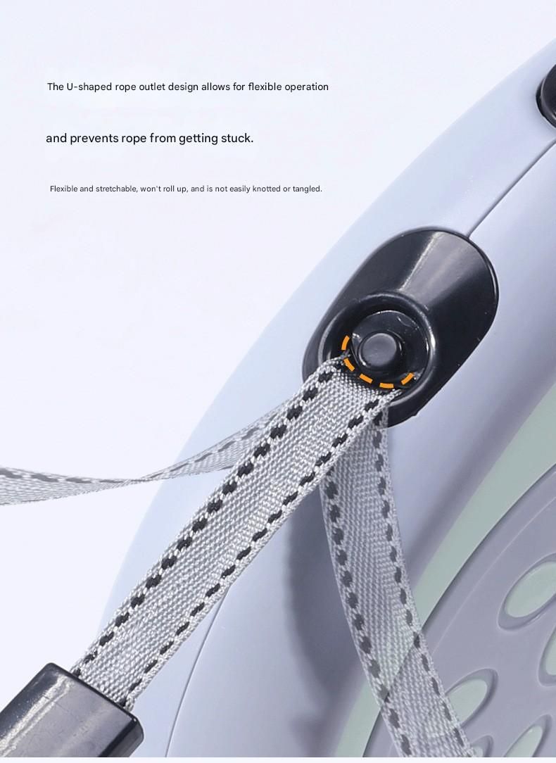 Black Automatic Retractable Dog Leash - 5M Extendable Lead with One-Handed view 5