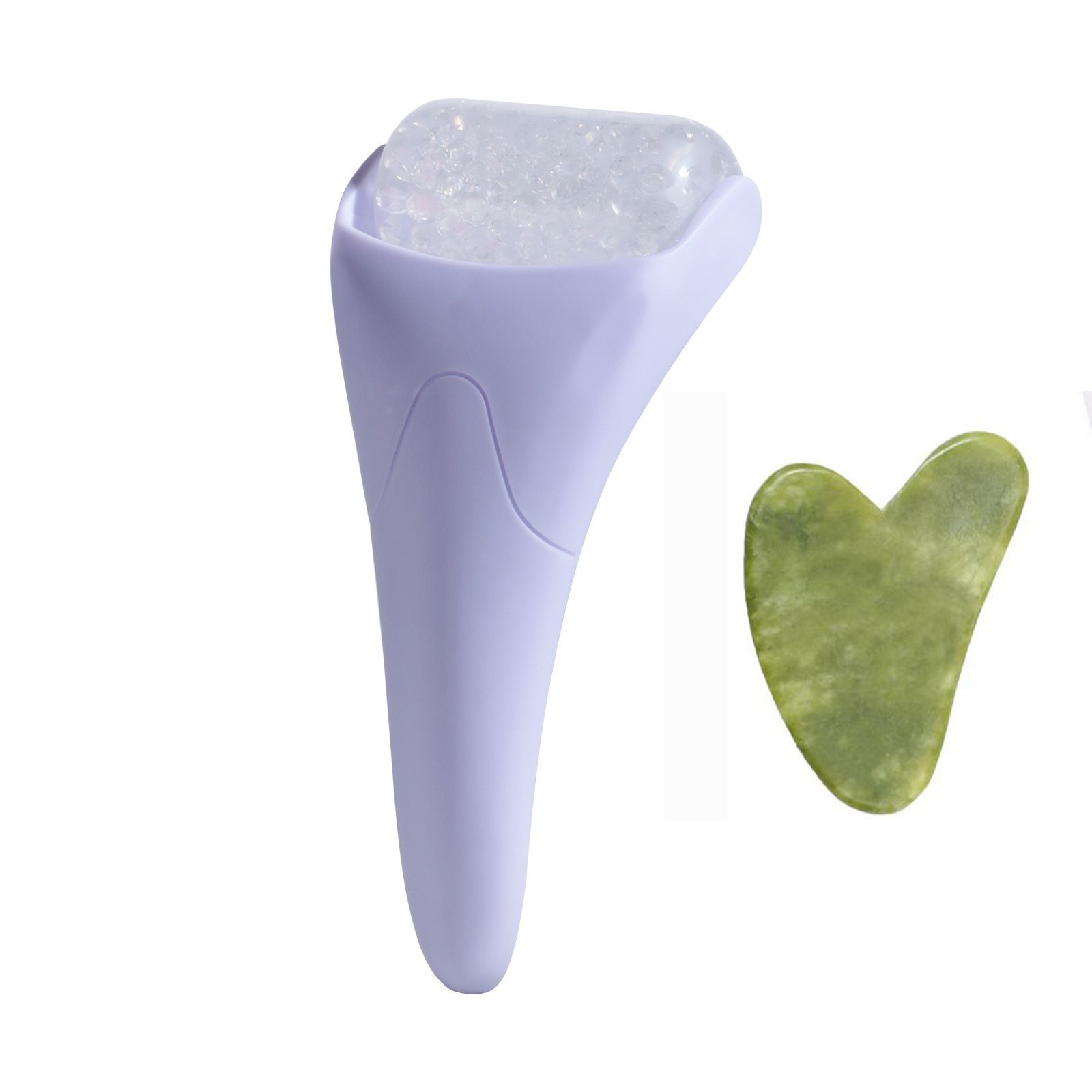 2-piece Purple Face Ice Roller with Gel Cooling Head and Gua Sha Board — image 1