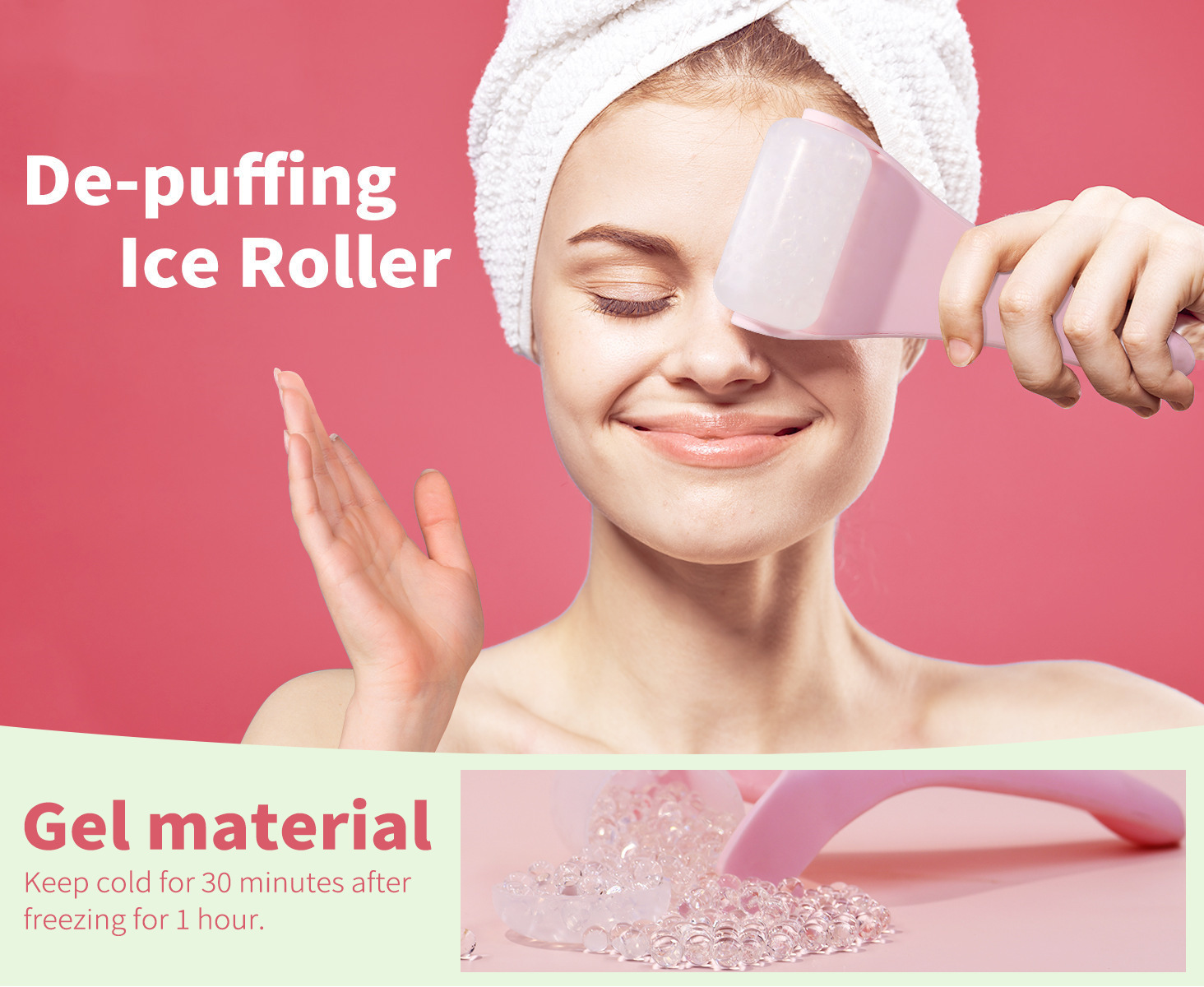 2-piece Purple Face Ice Roller with Gel Cooling Head and Gua Sha Board view 5