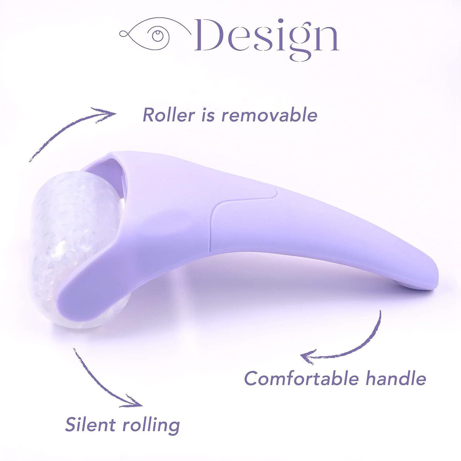 Light Pink Face Ice Roller with Gel Cooling Head- Reusable PP and Gel Cold view 2