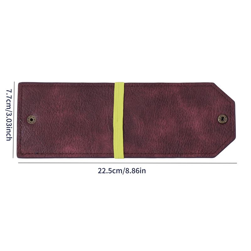 Purple Cash Wrap Wallet - Compact Snap Closure Card and Bill Holder