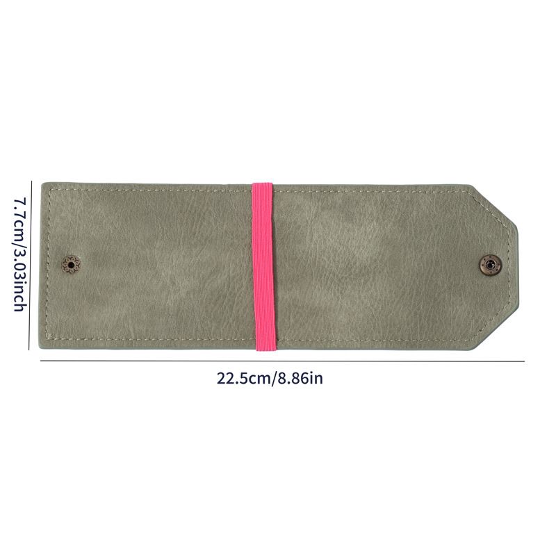 Green Cash Wrap Wallet - Compact Snap Closure Card and Bill Holder