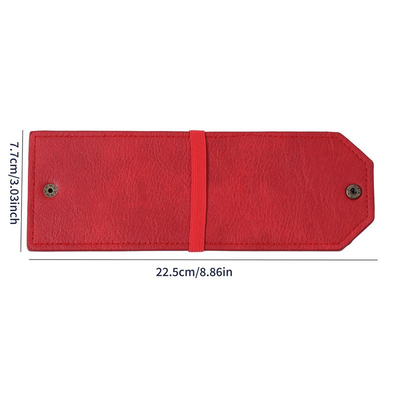 Red Cash Wrap Wallet - Compact Snap Closure Card and Bill Holder