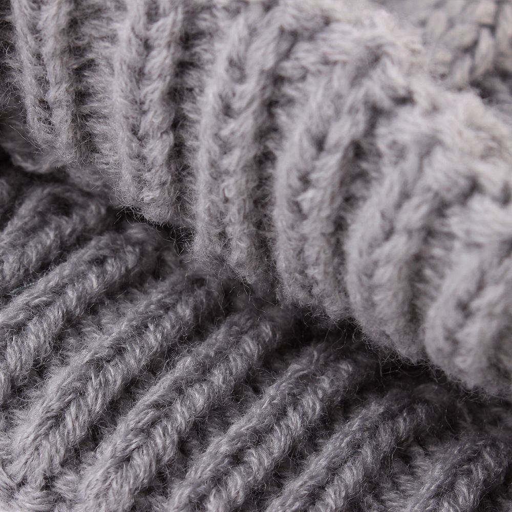 White M size Cosy Cable Knit Dog Jumper - Warm Winter Pet Clothing view 5