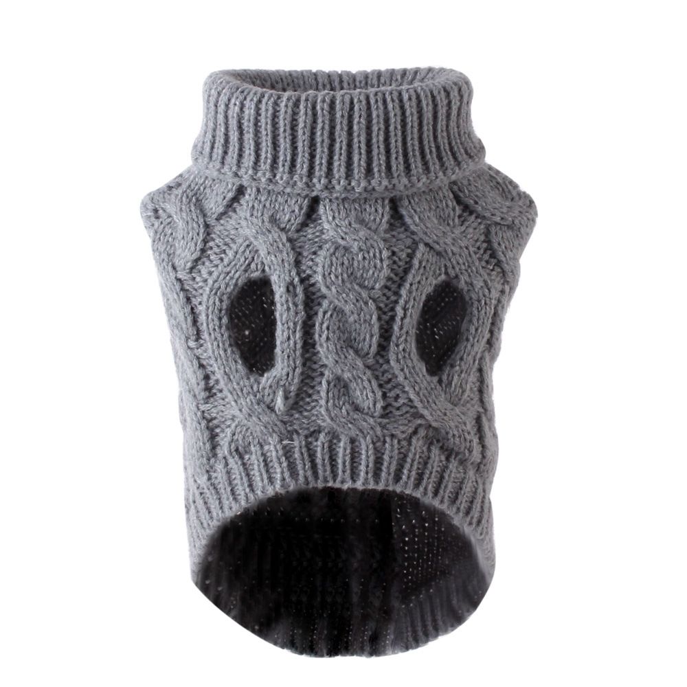 Pink XL size Cosy Cable Knit Dog Jumper - Warm Winter Pet Clothing view 4