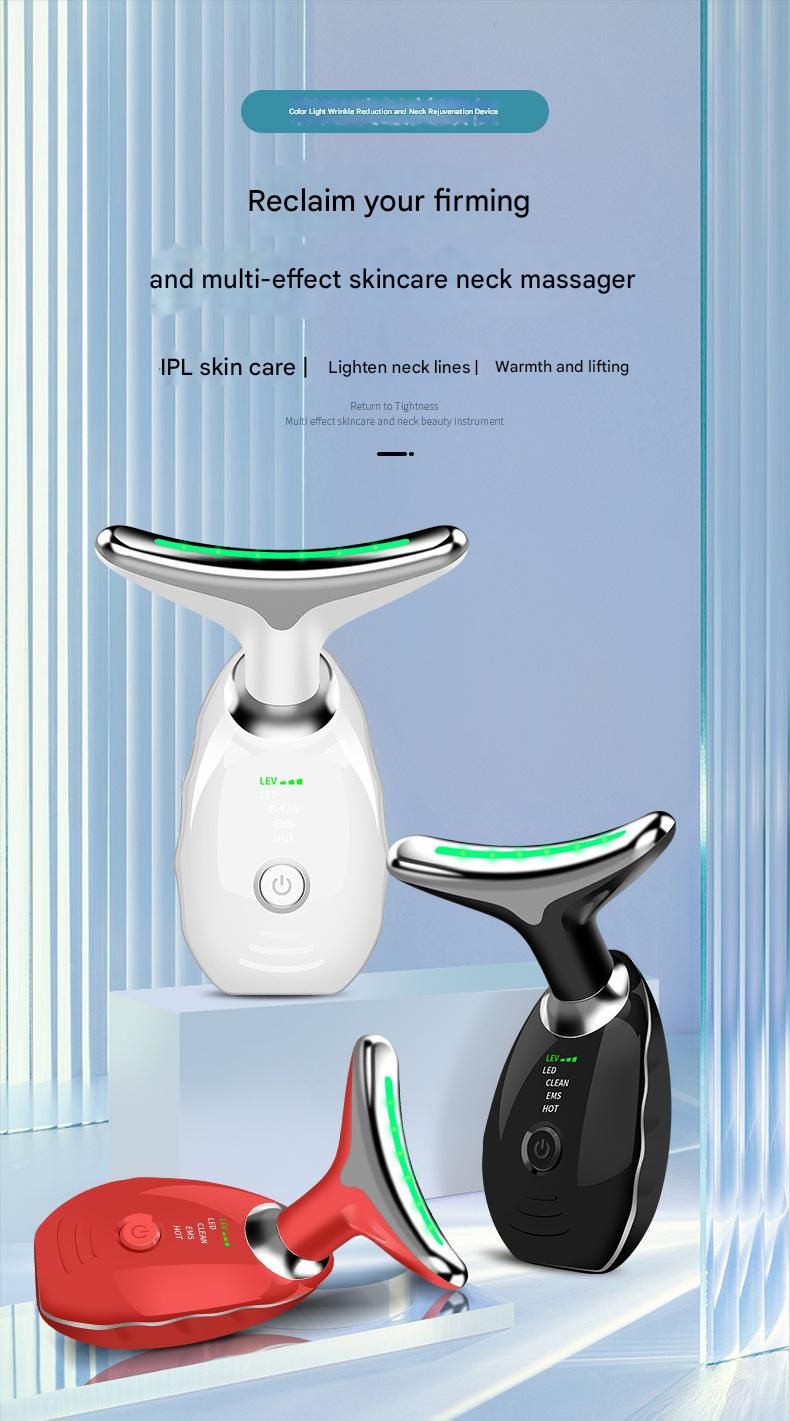 Red Neck and Face Massager - 3 Colour Light Therapy view 2