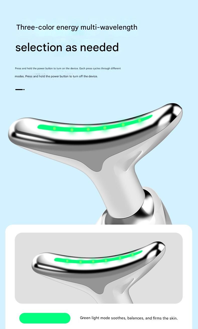 Pink Neck and Face Massager - 3 Colour Light Therapy view 8