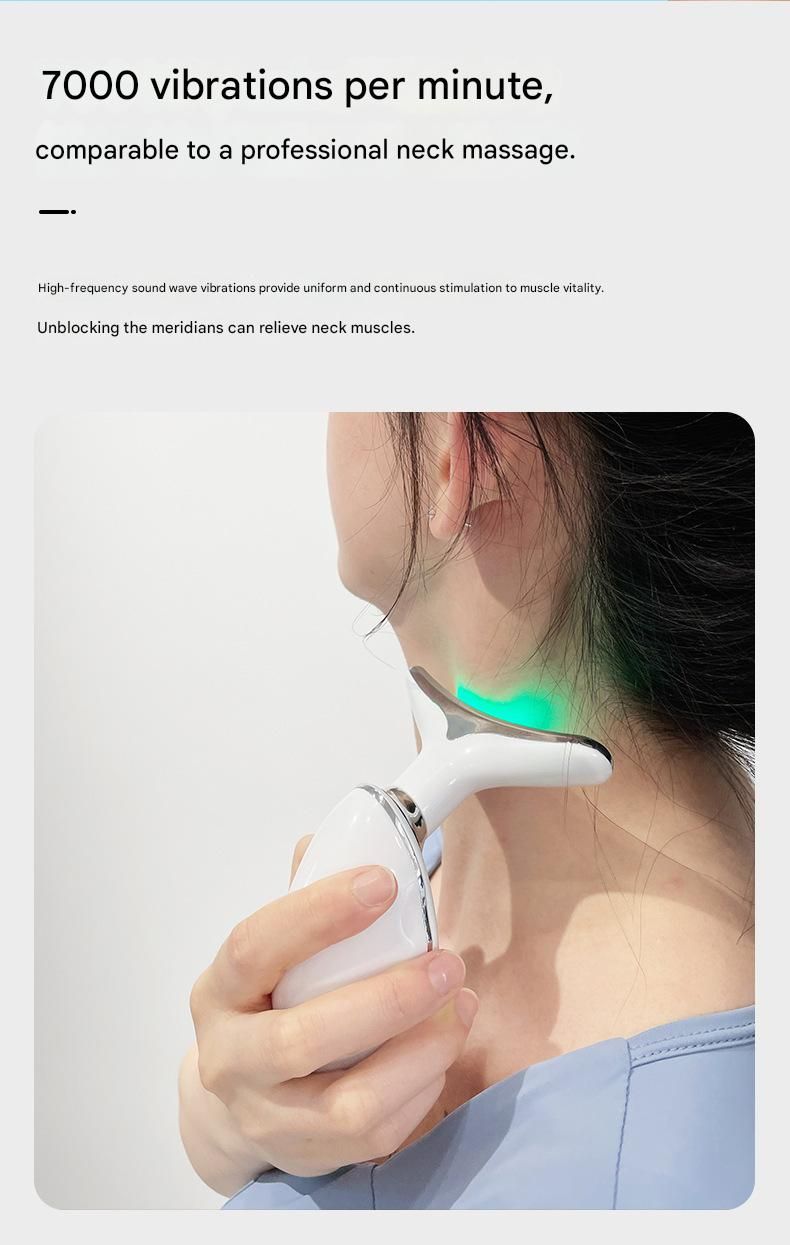 Pink Neck and Face Massager - 3 Colour Light Therapy view 10