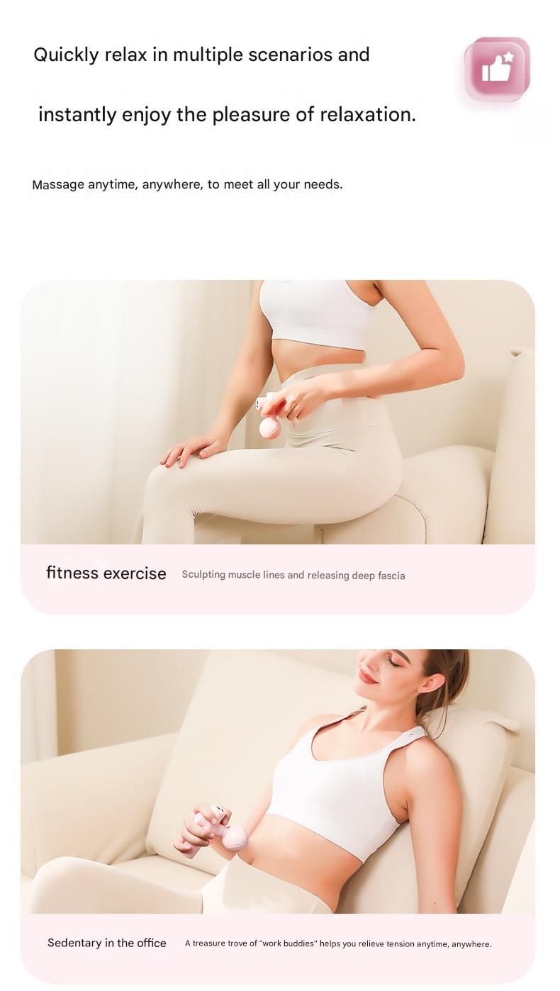 Pink Mini Massage Gun - Pocket-Sized Deep Tissue Percussion Massager with 4 Speeds view 12