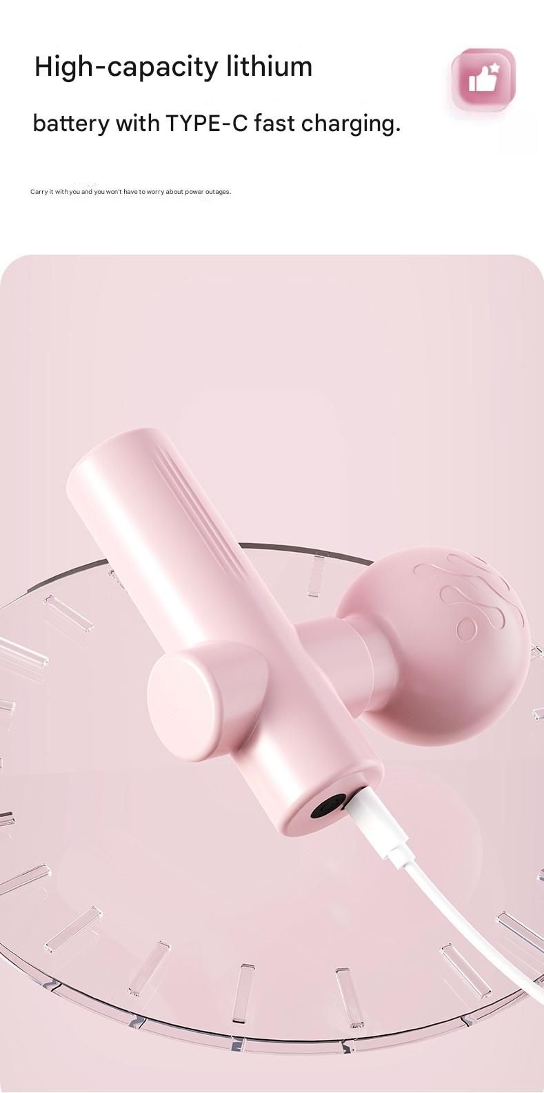 Green Mini Massage Gun - Pocket-Sized Deep Tissue Percussion Massager with 4 view 11