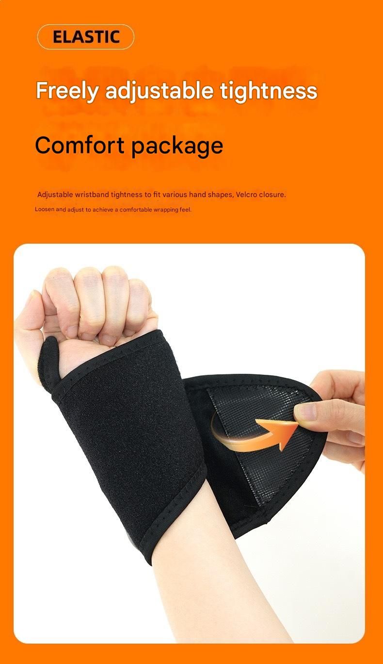 Black 2-piece Electric Heating Wrist Massager with Vibration and Hot Compress view 6
