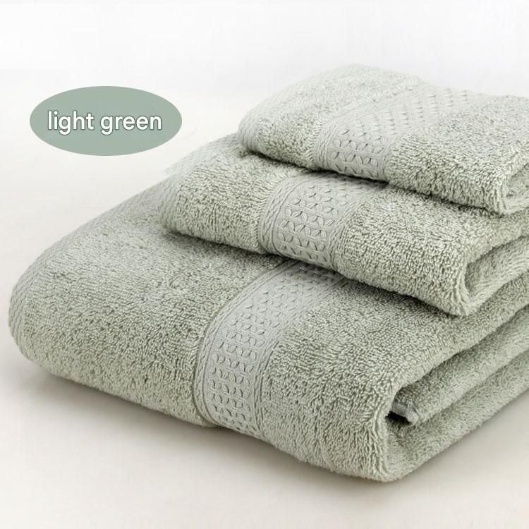 3-Piece Light Green Towel Set - Soft Absorbent Bath