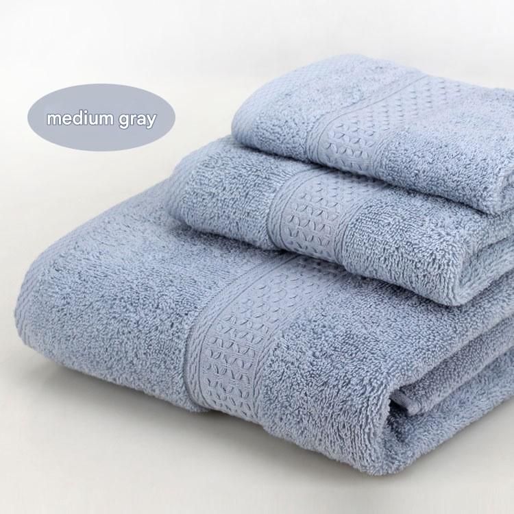 3-Piece Medium Gray Towel Set - Soft Absorbent Bath