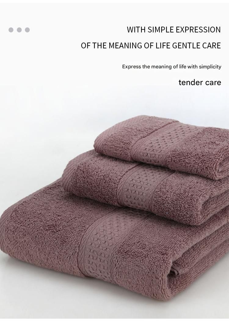 3-Piece Light purple Towel Set - Soft Absorbent Bath view 9