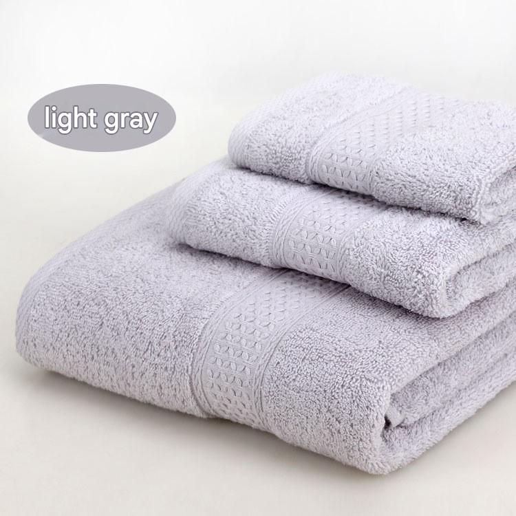 3-Piece Light gray Towel Set - Soft Absorbent Bath