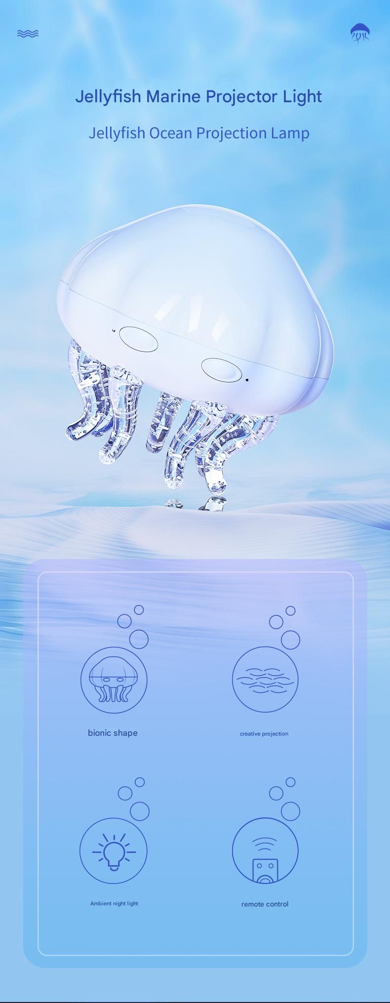 Jellyfish Ocean Wave Projector Night Light - USB Powered view 2