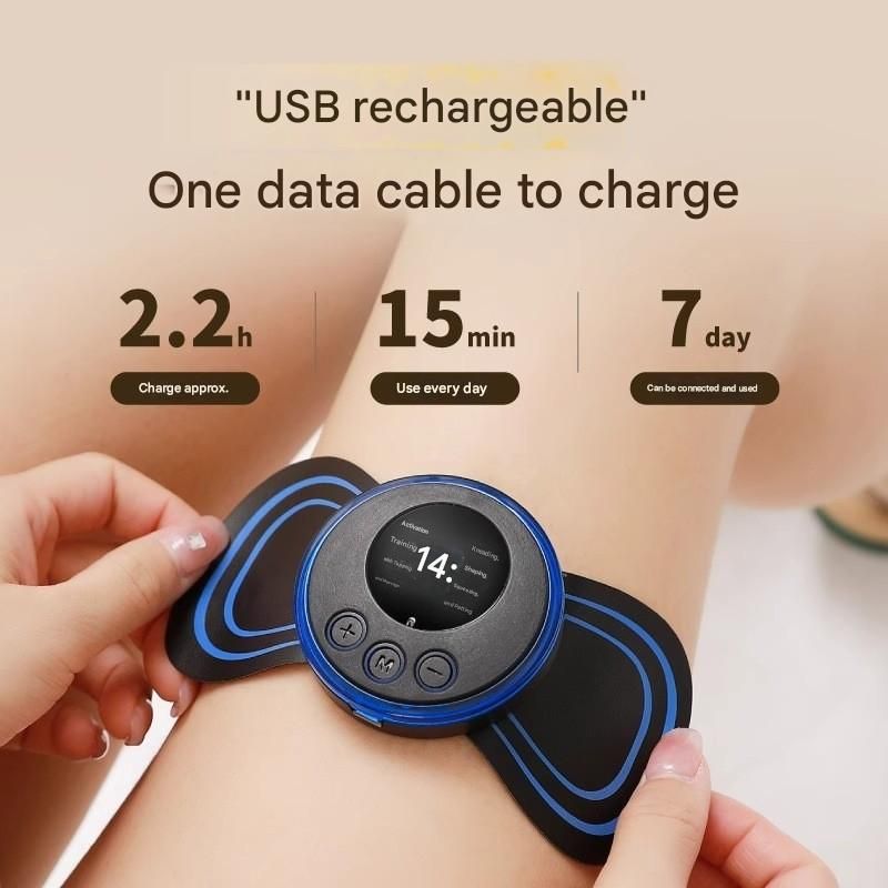 7-pack Black and Blue Mini Massage Patch - Portable Smart Neck & Shoulder view 2