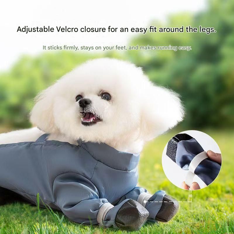 Grey S size Pet Waterproof Full-Body Dust-Proof Pants with Belly Coverage view 7