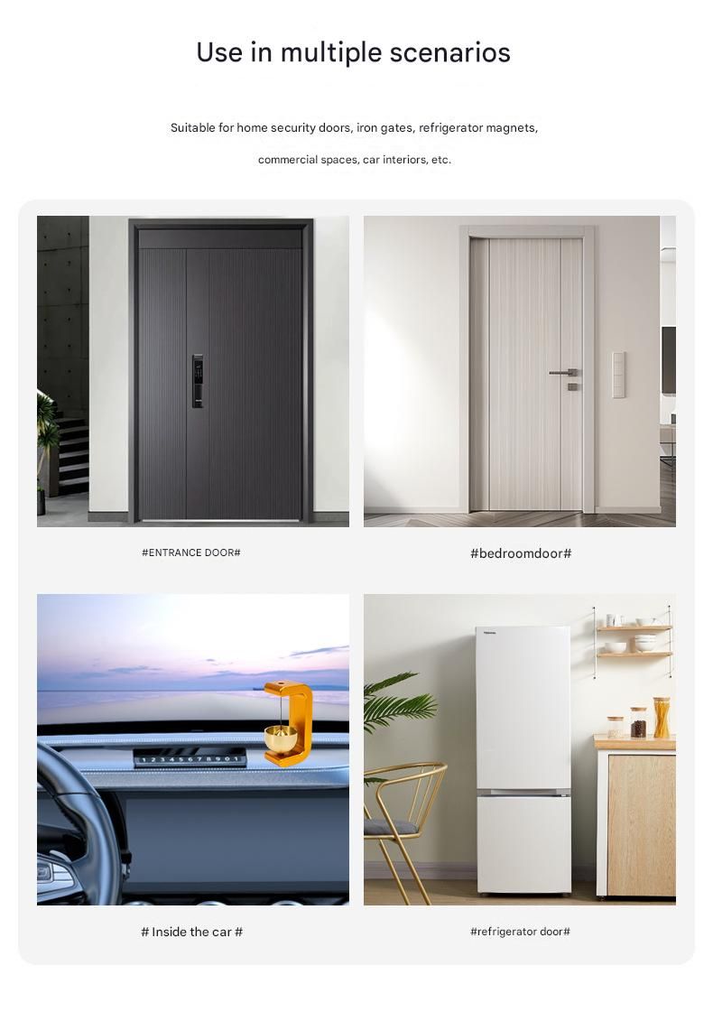 Yellow Magnetic Door Bell Chime - Dopamine Style Brass Bell with Alloy Frame view 11