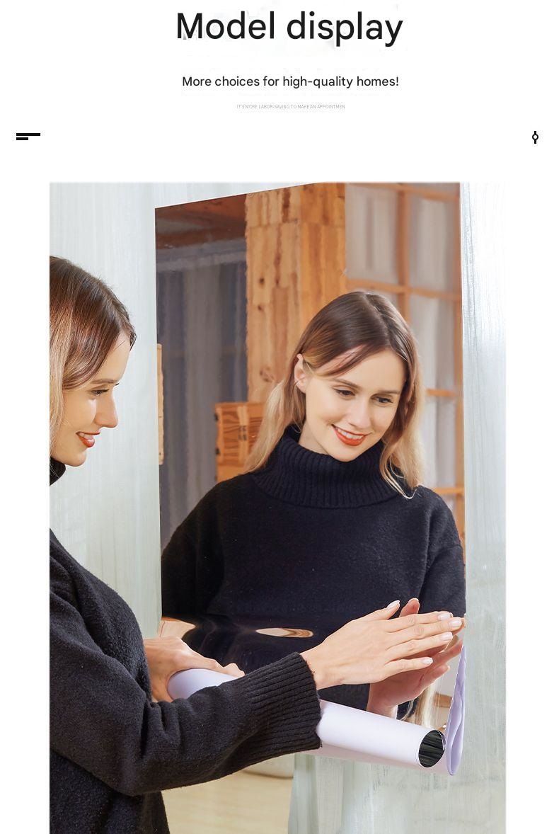 30*100cm Self-Adhesive PET Mirror Sticker - Unbreakable Soft Glass Mirror view 8