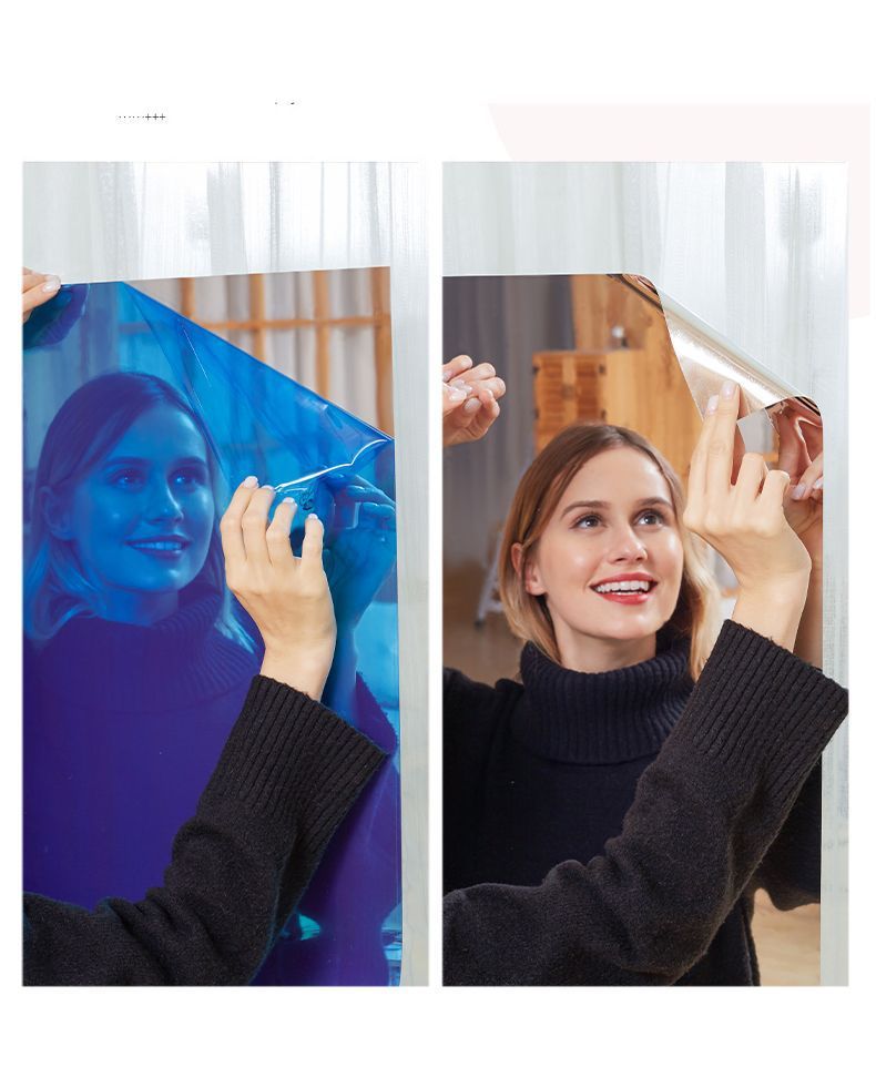 30*100cm Self-Adhesive PET Mirror Sticker - Unbreakable Soft Glass Mirror view 9