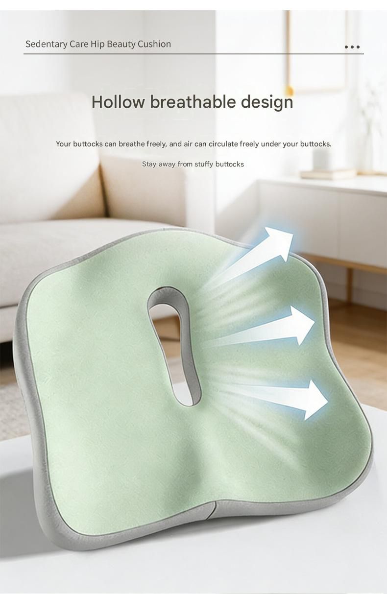 2-piece Orange Ergonomic Memory Foam Seat Cushion with Lumbar Support view 4