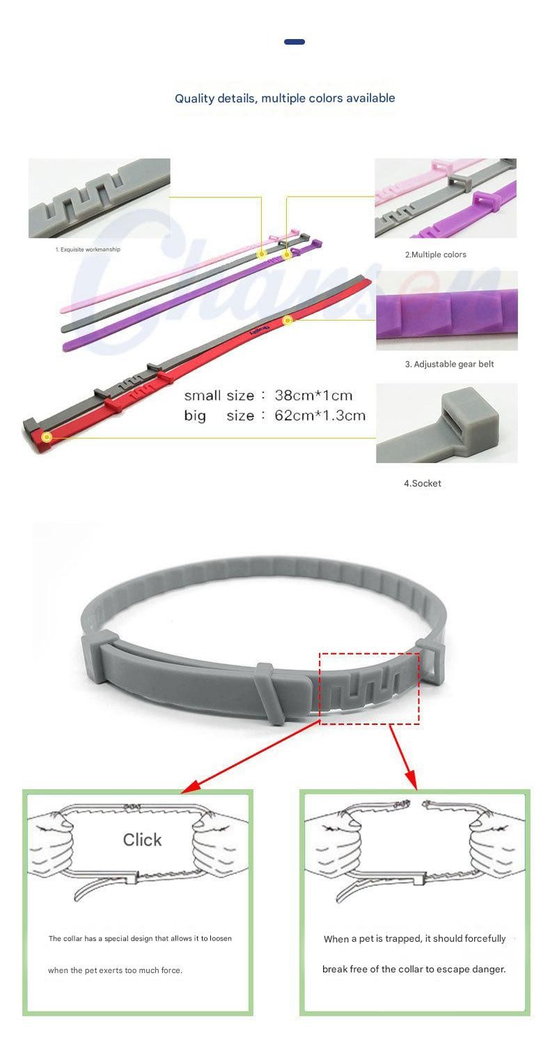 2-piece Grey 38cm Adjustable Flea and Tick Collar for Dogs and Cats - 8 Month view 5