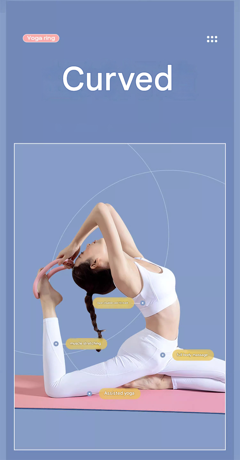 2-piece Massage Version Yoga Ring for Back Opening & Leg Support - TPE view 7