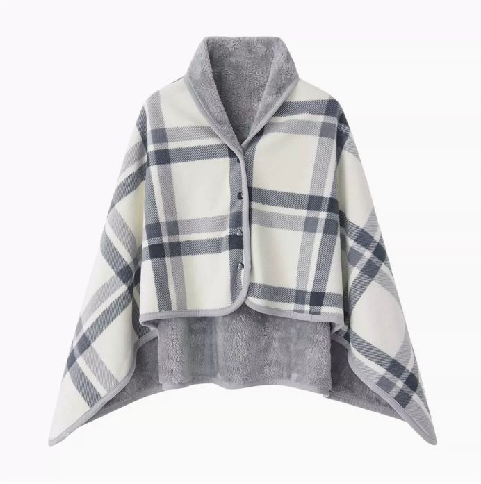 Gray and White 80*130cm Japanese-Style shawl blanket Ultra-Soft Blanket
