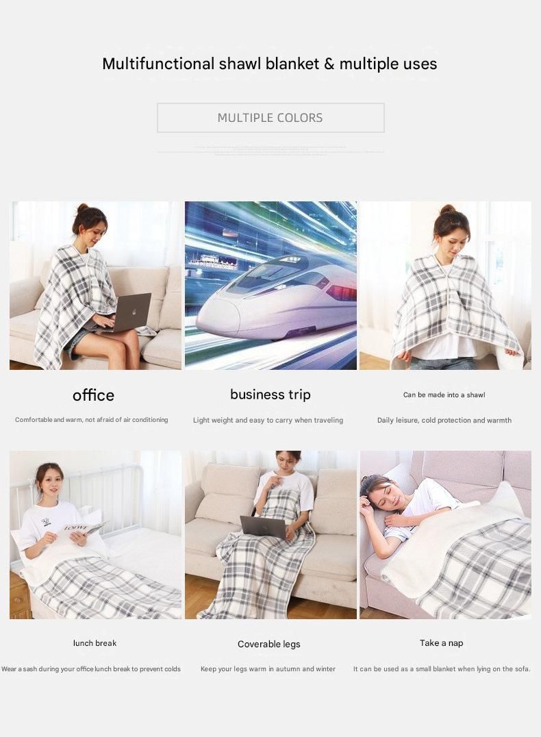 Gray and White 80*130cm Japanese-Style shawl blanket Ultra-Soft Blanket view 4