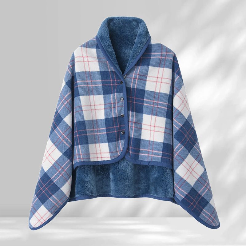 Blue and White 80*130cm Japanese-Style shawl blanket Ultra-Soft Blanket