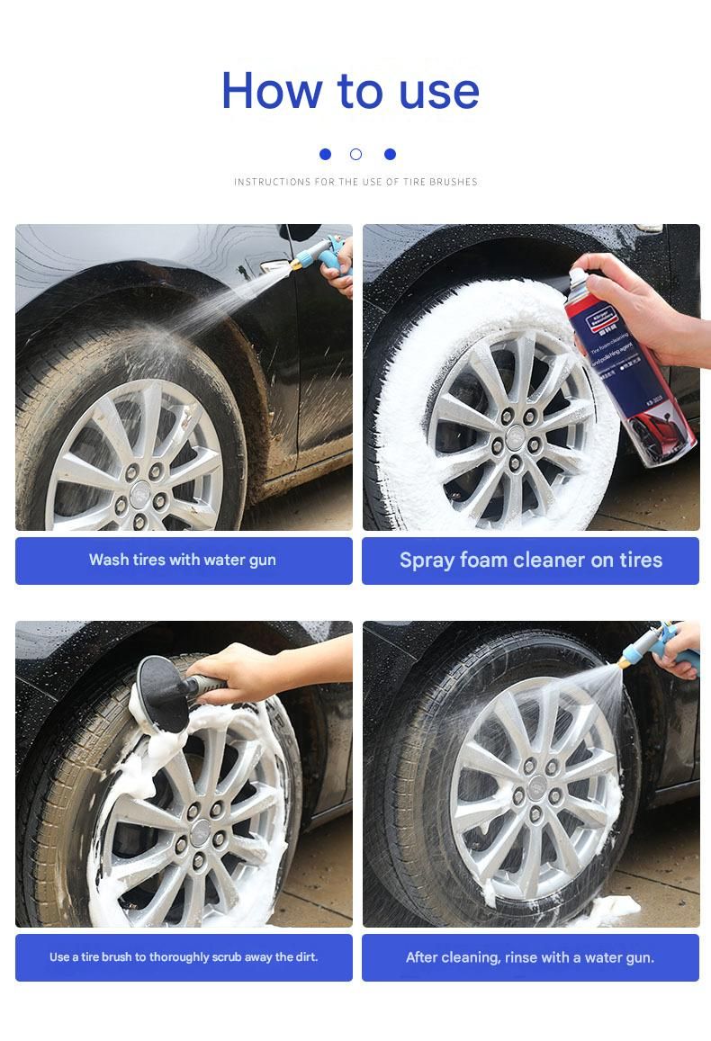 3-piece Car Tyre and Wheel Rim Cleaning Brush - Heavy Duty PP Bristles view 10