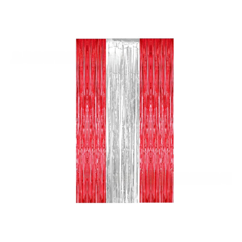 5-piece Green Laser Tinsel Foil Fringe Curtain - 1*1m Metallic Party Streamer view 4